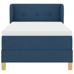 Casa si Gradina - Mobilier - Paturi si accesorii - Paturi - Pat box spring cu saltea, albastru, 90x200 cm, textil - Infinity.ro