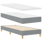 Casa si Gradina - Mobilier - Paturi si accesorii - Paturi - Pat cu Arcuri cu Saltea Gri Deschis 80x200 cm Tesatura - Infinity.ro