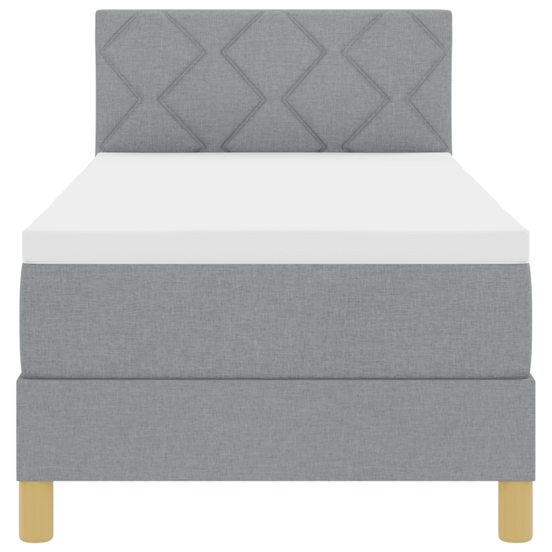 Casa si Gradina - Mobilier - Paturi si accesorii - Paturi - Pat cu Arcuri cu Saltea Gri Deschis 80x200 cm Tesatura - Infinity.ro