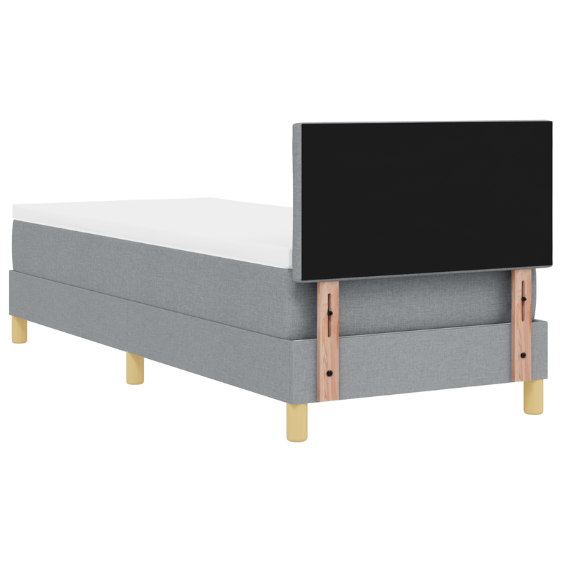 Casa si Gradina - Mobilier - Paturi si accesorii - Paturi - Pat cu Arcuri cu Saltea Gri Deschis 80x200 cm Tesatura - Infinity.ro