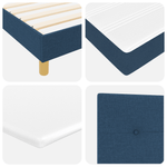 Casa si Gradina - Mobilier - Paturi si accesorii - Paturi - Pat box spring cu saltea, albastru, 90x200 cm, textil - Infinity.ro