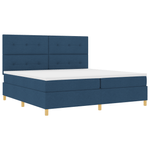 Casa si Gradina - Mobilier - Paturi si accesorii - Paturi - Pat Box Spring cu saltea Albastru 200x200 cm Tesatura - Infinity.ro