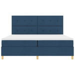 Casa si Gradina - Mobilier - Paturi si accesorii - Paturi - Pat Box Spring cu saltea Albastru 200x200 cm Tesatura - Infinity.ro