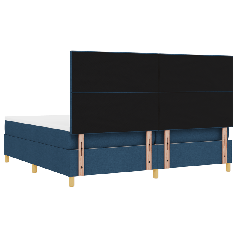 Casa si Gradina - Mobilier - Paturi si accesorii - Paturi - Pat Box Spring cu saltea Albastru 200x200 cm Tesatura - Infinity.ro