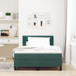 Casa si Gradina - Mobilier - Paturi si accesorii - Paturi - Pat box spring cu saltea, verde inchis, 120x200 cm, catifea - Infinity.ro