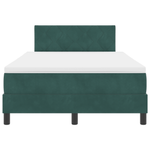 Casa si Gradina - Mobilier - Paturi si accesorii - Paturi - Pat box spring cu saltea, verde inchis, 120x200 cm, catifea - Infinity.ro