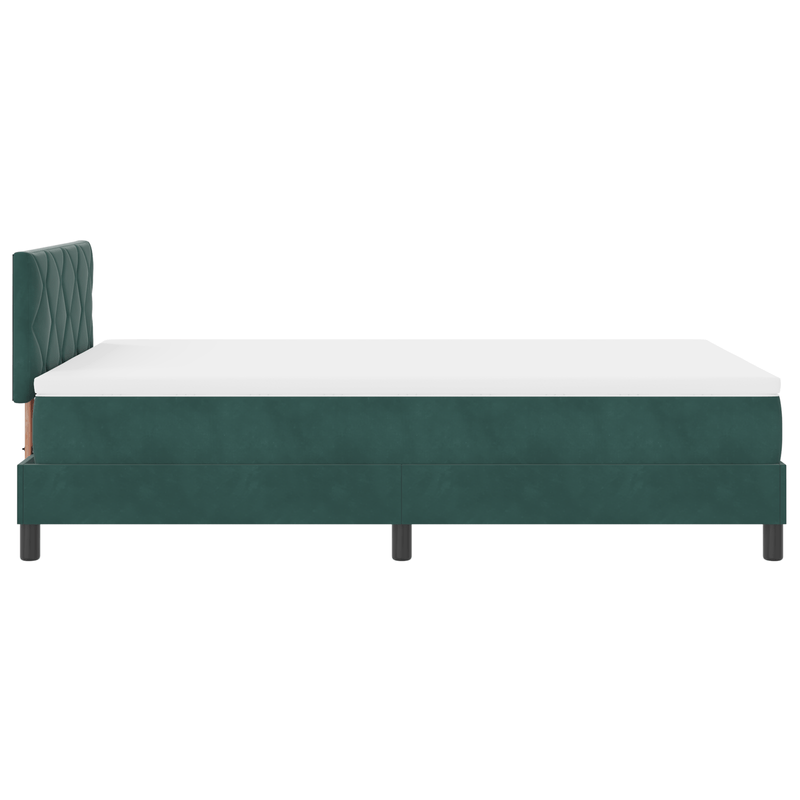 Casa si Gradina - Mobilier - Paturi si accesorii - Paturi - Pat box spring cu saltea, verde inchis, 120x200 cm, catifea - Infinity.ro