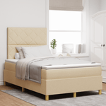 Casa si Gradina - Mobilier - Paturi si accesorii - Paturi - Pat cu arcuri cu saltea crem 120 x 200 cm tesatura - Infinity.ro