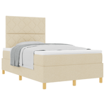 Casa si Gradina - Mobilier - Paturi si accesorii - Paturi - Pat cu arcuri cu saltea crem 120 x 200 cm tesatura - Infinity.ro