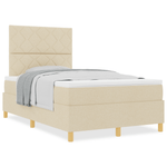 Casa si Gradina - Mobilier - Paturi si accesorii - Paturi - Pat cu arcuri cu saltea crem 120 x 200 cm tesatura - Infinity.ro