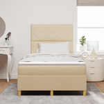 Casa si Gradina - Mobilier - Paturi si accesorii - Paturi - Pat cu arcuri cu saltea crem 120 x 200 cm tesatura - Infinity.ro