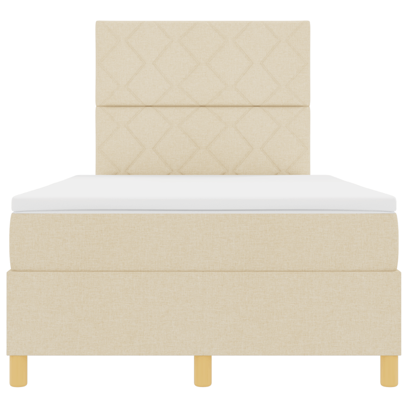 Casa si Gradina - Mobilier - Paturi si accesorii - Paturi - Pat cu arcuri cu saltea crem 120 x 200 cm tesatura - Infinity.ro