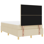 Casa si Gradina - Mobilier - Paturi si accesorii - Paturi - Pat cu arcuri cu saltea crem 120 x 200 cm tesatura - Infinity.ro