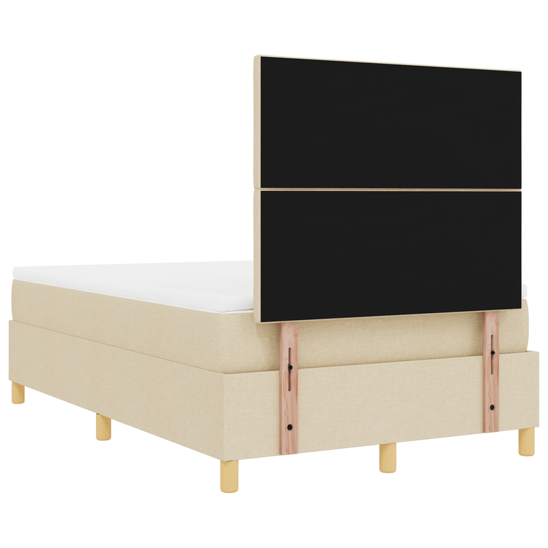 Casa si Gradina - Mobilier - Paturi si accesorii - Paturi - Pat cu arcuri cu saltea crem 120 x 200 cm tesatura - Infinity.ro