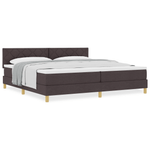Casa si Gradina - Mobilier - Paturi si accesorii - Paturi - Pat cu arcuri cu saltea maro inchis 200x200 cm tesatura - Infinity.ro