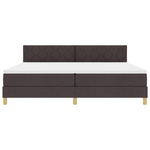 Casa si Gradina - Mobilier - Paturi si accesorii - Paturi - Pat cu arcuri cu saltea maro inchis 200x200 cm tesatura - Infinity.ro