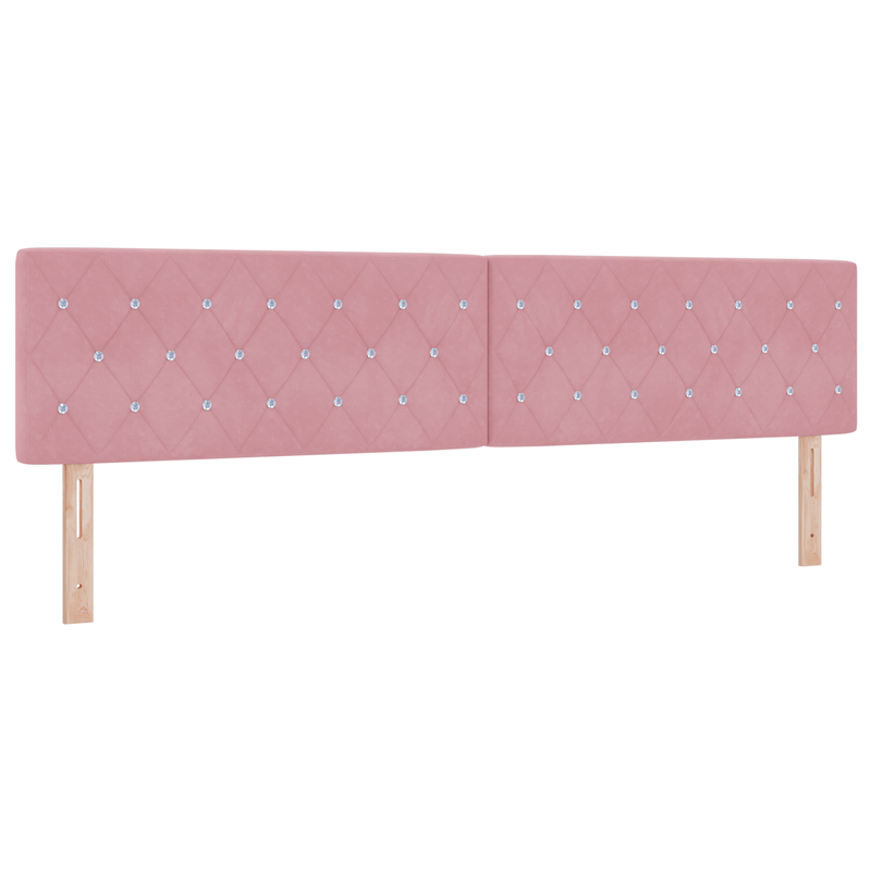 Casa si Gradina - Mobilier - Paturi si accesorii - Paturi - Pat box spring cu saltea, roz, 200x200 cm, catifea - Infinity.ro