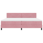 Casa si Gradina - Mobilier - Paturi si accesorii - Paturi - Pat box spring cu saltea, roz, 200x200 cm, catifea - Infinity.ro