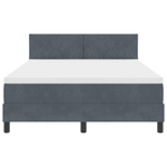 Casa si Gradina - Mobilier - Paturi si accesorii - Paturi - Pat box spring cu saltea, gri inchis, 160x200 cm, catifea - Infinity.ro