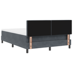 Casa si Gradina - Mobilier - Paturi si accesorii - Paturi - Pat box spring cu saltea, gri inchis, 160x200 cm, catifea - Infinity.ro