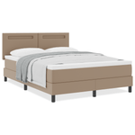 Casa si Gradina - Mobilier - Paturi si accesorii - Paturi - Pat Box Spring  cu saltea Cappuccino 140x200 cm Piele ecologica - Infinity.ro