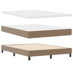Casa si Gradina - Mobilier - Paturi si accesorii - Paturi - Pat Box Spring  cu saltea Cappuccino 140x200 cm Piele ecologica - Infinity.ro