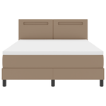 Casa si Gradina - Mobilier - Paturi si accesorii - Paturi - Pat Box Spring  cu saltea Cappuccino 140x200 cm Piele ecologica - Infinity.ro