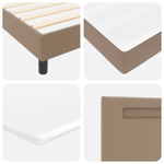 Casa si Gradina - Mobilier - Paturi si accesorii - Paturi - Pat Box Spring  cu saltea Cappuccino 140x200 cm Piele ecologica - Infinity.ro