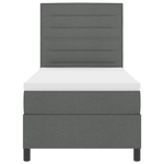 Casa si Gradina - Mobilier - Paturi si accesorii - Paturi - Pat cu Arcuri si Saltea Gri Inchis 100x200 cm Tesatura - Infinity.ro
