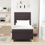 Casa si Gradina - Mobilier - Paturi si accesorii - Paturi - Pat Box Spring cu saltea Maro inchis 100x200 cm Tesatura - Infinity.ro