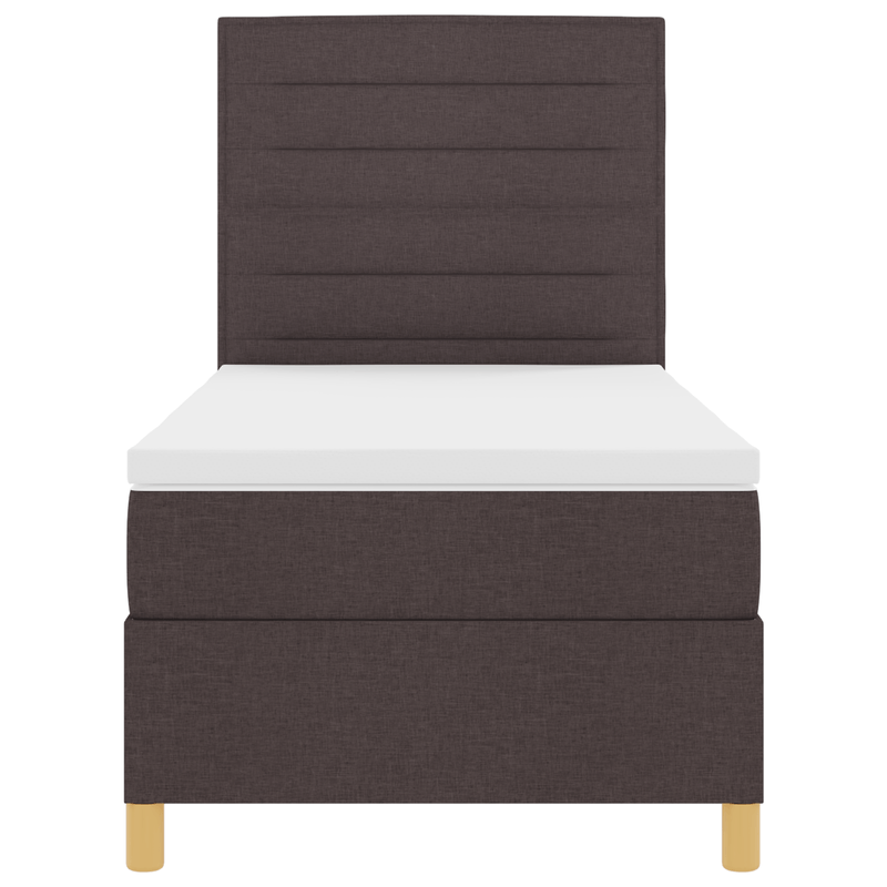 Casa si Gradina - Mobilier - Paturi si accesorii - Paturi - Pat Box Spring cu saltea Maro inchis 100x200 cm Tesatura - Infinity.ro