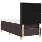 Casa si Gradina - Mobilier - Paturi si accesorii - Paturi - Pat Box Spring cu saltea Maro inchis 100x200 cm Tesatura - Infinity.ro