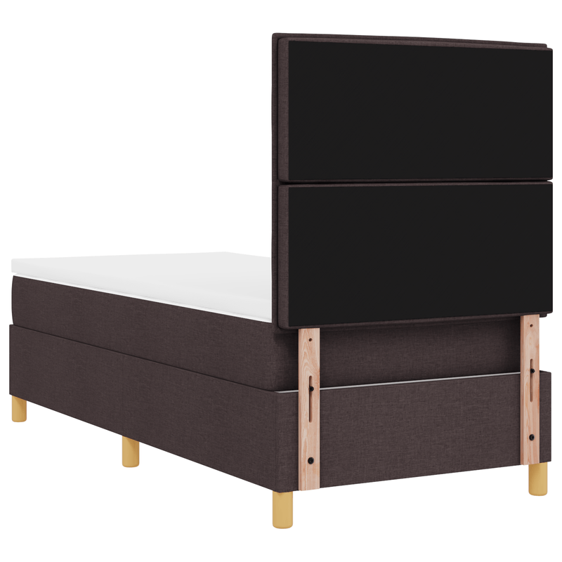 Casa si Gradina - Mobilier - Paturi si accesorii - Paturi - Pat Box Spring cu saltea Maro inchis 100x200 cm Tesatura - Infinity.ro