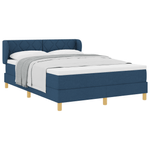 Casa si Gradina - Mobilier - Paturi si accesorii - Paturi - Pat box spring cu saltea, albastru, 140x200 cm, textil - Infinity.ro