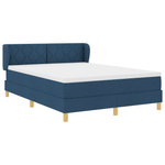 Casa si Gradina - Mobilier - Paturi si accesorii - Paturi - Pat box spring cu saltea, albastru, 140x200 cm, textil - Infinity.ro
