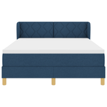 Casa si Gradina - Mobilier - Paturi si accesorii - Paturi - Pat box spring cu saltea, albastru, 140x200 cm, textil - Infinity.ro