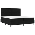 Casa si Gradina - Mobilier - Paturi si accesorii - Paturi - Pat cu arcuri cu saltea neagra 200x200 cm din tesatura - Infinity.ro