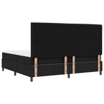 Casa si Gradina - Mobilier - Paturi si accesorii - Paturi - Pat cu arcuri cu saltea neagra 200x200 cm din tesatura - Infinity.ro