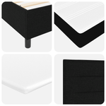 Casa si Gradina - Mobilier - Paturi si accesorii - Paturi - Pat cu arcuri cu saltea neagra 200x200 cm din tesatura - Infinity.ro