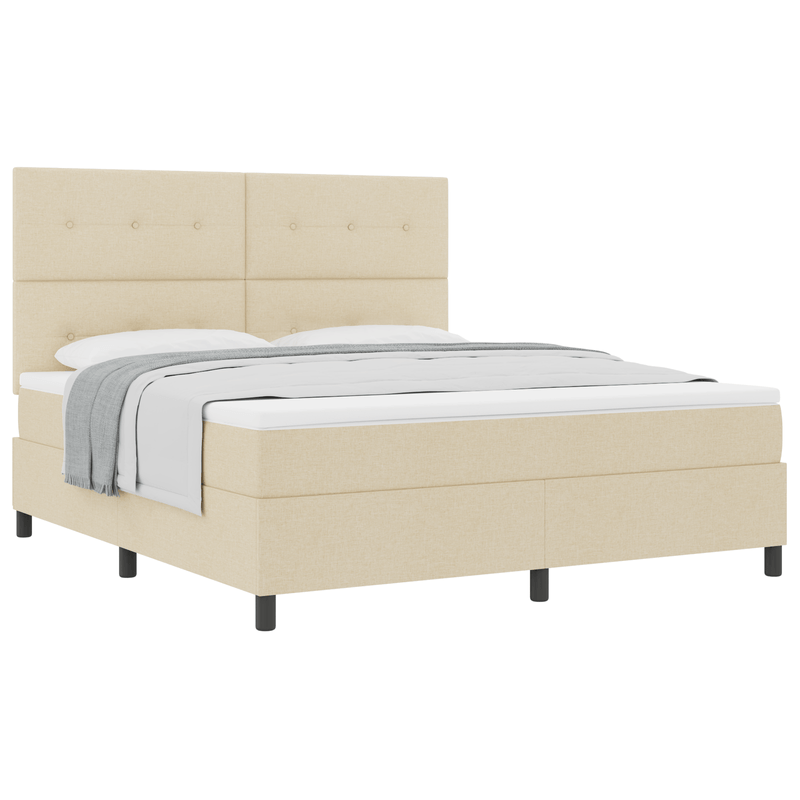 Casa si Gradina - Mobilier - Paturi si accesorii - Paturi - Pat cu arcuri cu saltea Crem Super King - Infinity.ro