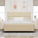 Casa si Gradina - Mobilier - Paturi si accesorii - Paturi - Pat cu arcuri cu saltea Crem Super King - Infinity.ro