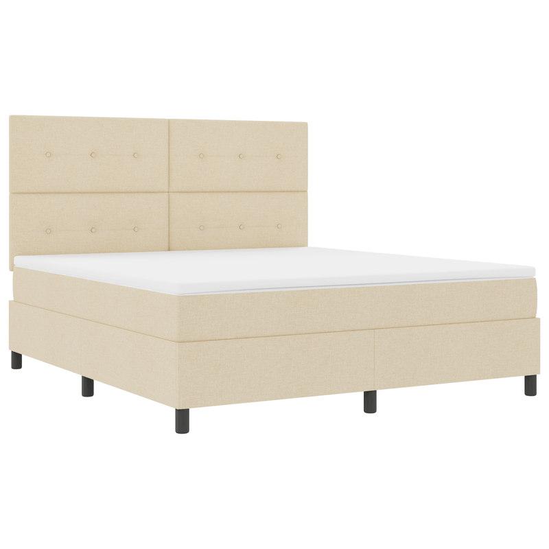 Casa si Gradina - Mobilier - Paturi si accesorii - Paturi - Pat cu arcuri cu saltea Crem Super King - Infinity.ro