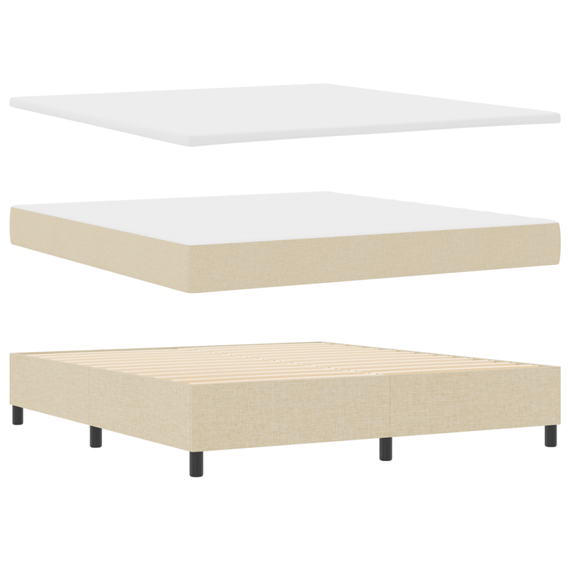 Casa si Gradina - Mobilier - Paturi si accesorii - Paturi - Pat cu arcuri cu saltea Crem Super King - Infinity.ro
