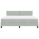 Casa si Gradina - Mobilier - Paturi si accesorii - Paturi - Pat box spring cu saltea, gri deschis, super king, catifea - Infinity.ro