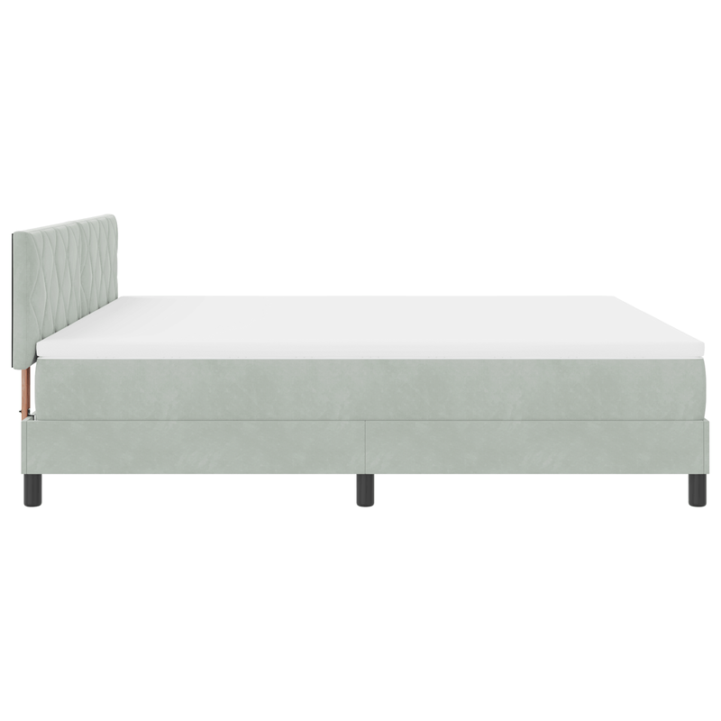 Casa si Gradina - Mobilier - Paturi si accesorii - Paturi - Pat box spring cu saltea, gri deschis, super king, catifea - Infinity.ro
