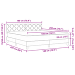 Casa si Gradina - Mobilier - Paturi si accesorii - Paturi - Pat box spring cu saltea, gri deschis, super king, catifea - Infinity.ro