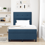 Casa si Gradina - Mobilier - Paturi si accesorii - Paturi - Pat cu box spring cu saltea albastra 120x200 cm textil - Infinity.ro