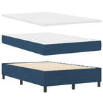 Casa si Gradina - Mobilier - Paturi si accesorii - Paturi - Pat cu box spring cu saltea albastra 120x200 cm textil - Infinity.ro