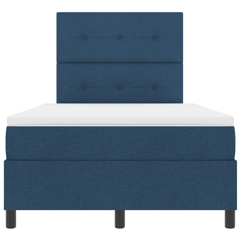 Casa si Gradina - Mobilier - Paturi si accesorii - Paturi - Pat cu box spring cu saltea albastra 120x200 cm textil - Infinity.ro
