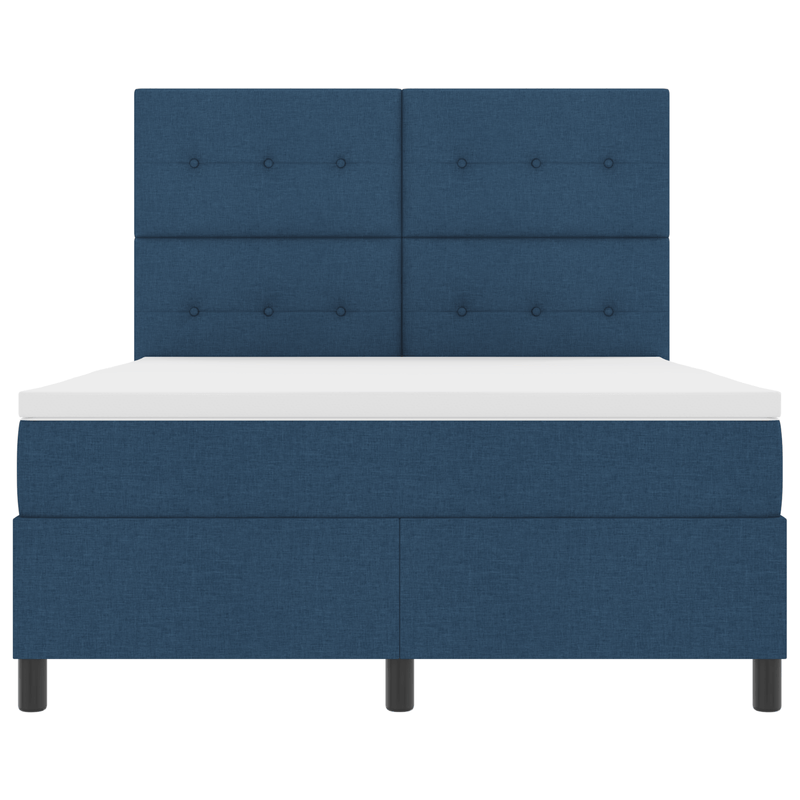 Casa si Gradina - Mobilier - Paturi si accesorii - Paturi - Pat cu Arcuri si Saltea Bleumarin 140x200 cm din tesatura - Infinity.ro